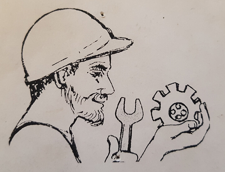 drawing of a driller